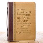 I Know The Plans Leather Large Two-Tone Bible Cover