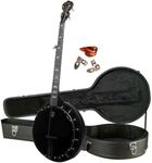 Deering Goodtime BLACKGRASS 5-String Bluegrass Banjo with Hard Case - All-Black Resonator, Neck and Hardware - Midnight