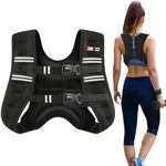 Weighted Vest with 16lbs Weights and Reflective Stripe, Weight Vest Men Women for Strength Training, Running, Jogging, Fitness, Weight Loss