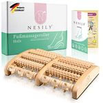 NESILY® Premium Foot Massage Roller Wood Including German Instructions - Foot Reflex Zone Massage - Foot Massage Roller Wood for Foot Massage - Foot Roller Massage Wood for Plantar Fasciitis Heel Spur