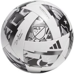 adidas Balón de fútbol Unisex para Adultos 2024 MLS Competition Nativo, Blanco/Negro/Plateado metálico, 5