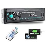 SIXWIN Single Din Car Stereo with Bluetooth 5.0 Hands Free Calling Voice Control Car Stereo FM Radio Car MP3 Player USB AUX Port Audio Recording Remote Control Car Audio System