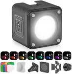 ULANZI LED Video Light Waterproof IP68 Camera Lighting Kit Mini Cube with 8 Color Gel Filters, Dimmable Portable Fill Photography Light 5500K CRI95+ for DSLR Camera Sony Canon Nikon Action Camera