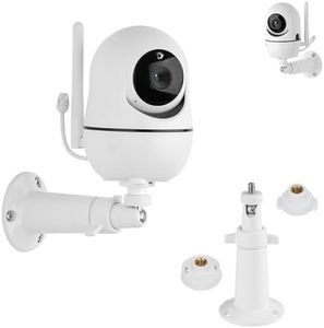 Mippko Baby Monitor Wall Mount Holder Compatible with HelloBaby HB65/HB6550/HB6558/HB66/HB248,ANMEATE SM935E/SM650 / Bonoch/ChildsFarm Baby Monitor,Adjustable Aluminum Alloy Mount,1 Pack White