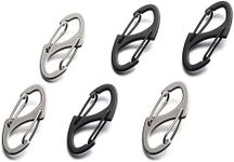 Mizeer Stainless Steels Zipper Clip Theft Deterrent - Anti Theft Zipper Clips Keep The Zipper Closed - Zipper Locks for Backpacks 6PCS Black and Silver