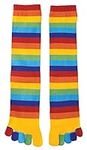 Rainbow Striped Toe Socks - Pair
