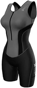 Sparx Women Triathlon Suit Tri Short Racing Cycling Swim Run (Small, Black/Gray)