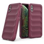 Zapcase Back Case Cover for iPhone X/iPhone Xs | Compatible for iPhone X/iPhone Xs Back Case Cover | Matte Soft Case | Liquid Silicon Case for iPhone X/iPhone Xs with Camera Protection | Plum