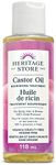 Heritage Store - Castor Oil | Nourishing Treatment for Body, Hair and Brows| 100% Cold-Pressed | Vegan & Cruelty Free | Hexane-Free (118 ml)