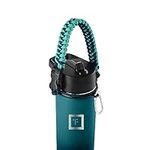 IRON °FLASK Paracord Handle - Fits Wide Mouth Water Bottles - Durable Carrier, Secure Accessories, Survival Strap Cord, Safety Ring, and Carabiner - Seven Core Paracord Bracelet