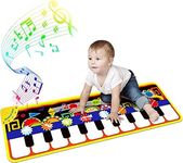 RenFox Baby Piano Mat with 25 Music Sounds, Kids Musical Playmat, Early Education Development Birthday Gift Music Toy for 1 2 3 Year Girls Boys, Piano Keyboard Touch Play Blanket for Child Toddlers