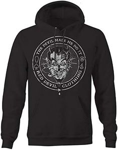 The Devil Made Me Do It Pull-On Long Sleeve Hoodie Men Black