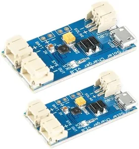 JESSINIE 2pcs CN3065 Mini Solar Lipo Charger Board for Lithium Battery, Micro USB, DIY Outdoor Application, Solar Panel Compatible