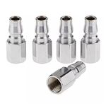 HOSEMART Pneumatic PF20 - Pack of 10 Quick Connector 1/4 BSP Aluminium Air Line Hose Quick Fittings Coupler