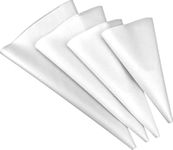 Joyeee Reusable Silicone Pastry Bags, 4 Size Silicone Piping Bags, Cake Decorating Bag for Baking Cookies Chocolate Cupcake, Icing Cream Frosting Bags, DIY Kitchen Tool, White, 10’’ 12’’ 14’’ 16’’