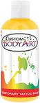 Custom Body Art 8-Ounce Yellow Temporary Airbrush Tattoo Body Art Paint Alcohol Based