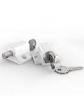 2 Pack Sliding Patio Lock, ROFMAPLE Sliding Door Lock, Patio Doors Security Locking Bolts, Patio Door Lock & Window Locks with Keys for UPVC Windows & Doors Home Office Classroom (White)