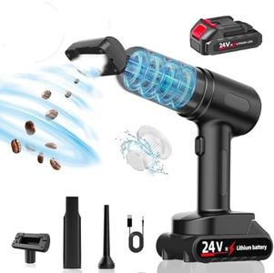 QIMIT 4300PA Vacuum Cleaner USB Rechargeable Wireless Handheld Mini Car Vaccum-Cleaners for Travelling Camping Reusable Portable with Charging Cable & 2 Attachments (Vacuum with Blower, Pack of 1)