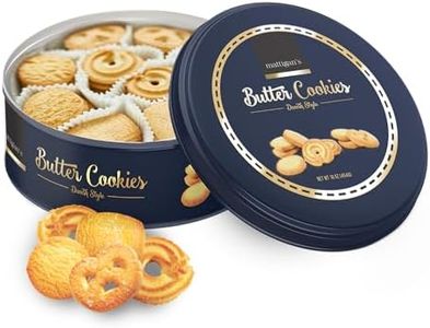 Mattigan's Butter Cookies Traditional Danish Style Cookie Assortment, 16 Oz Tin, Gourmet Gifts for Holidays, Birthday, Special Occasions, Snack Gift, Assorted Cookie Dessert Sweets, Reusable Metal Tin