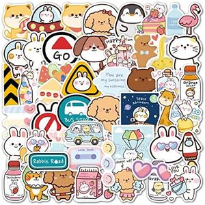 Cartoon Stickers,100Pcs Vinyl Waterproof Kawaii Cute Stickers for Kids Adults,Cute Laptop Stickers for Computer, Luggage, Stationery, Greeting Cards, Gift Tags,Window Decorations