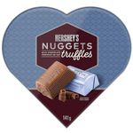 HERSHEY'S Milk Chocolate Nugget Truffles - Heart Shaped Chocolate Candy Gift, 141 Gram