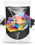 MARBLERS Cosmetic Grade Natural Mica Powder [True Black] 3oz (85g) | Pearlescent Pigment | Dye | Non-Toxic | Vegan | Cruelty-Free | Eyeshadow, Nail Polish, Bath Bomb | Soap, Slime, Candle, Resin