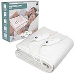 Supple Cube Soft Fleece Electric Blanket King Size with 3 Heat Settings | Electric Heated Blanket with Detachable Controller | Electric Blankets King Size, Heating Blanket | King Electric Blanket