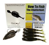 Chatterbait Kit - Z-Man 3/8oz Chatterbait + Z-Man Razor ShadZ + How to Fish The Chatterbait Guide (Green Pumpkin)