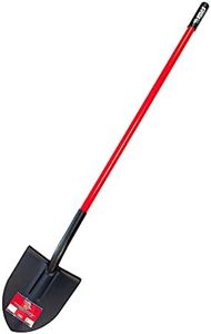 Bully Tools 92515 12-Gauge Round Point Shovel with Fiberglass Long Handle