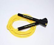 RUSH ATHLETICS SPEED ROPE Black/Yellow - Skipping Rope, Best for Boxing MMA Cardio Fitness Training - Speed - Adjustable 11ft JUMP ROPE Sold by RUSH ATHLETICS