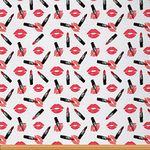 Kiss Fabric by The Yard,Feminine Red Lips Fabric,Lipstick Print Fabric,Sexy Mouth Makeup Pattern DIY Fabric,Indoor Outdoor Fabric,10 Yards,(L920*W150cm) Burgundy Pink