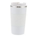 GOOFIT Vacuum Mug, Insulated Coffee Mug,500 ml,Double-Walled Thermal Travel Mug,100% Leak-Proof - Stainless Steel Drinking Cup White