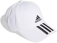 adidas Performance Baseball 3-Stripes Twill Cap, White/Black/Black, One Size (Men)