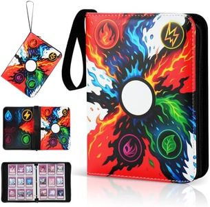 Trading Card Binder, 9-Pocket, Holds 1080 Cards, 120 Pages Side-Loading Card Album, PU Leather, Acid-Free Archival Sleeves, Durable Organizer for MTG, TCG & Sports Cards, Gift for Kids, Boys and Girls