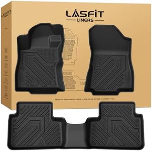 LASFIT Floor Mats for Subaru Forester 2026 2025 (Only Hybrid) | All Weather TPE Custom Fit Easy Clean Durable Floor Liners, 1st & 2nd Row Car Mats Accessories, Black