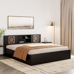 Wakefit Bed | King (78 X 72) Engineered Wood Bed with Storage, 1 Year Warranty | - Algol - Wenge