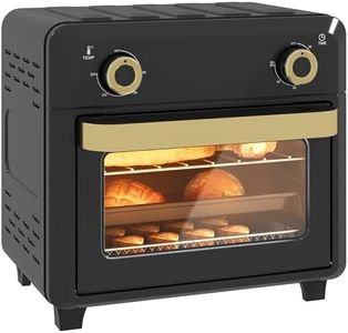 HOMCOM 10L Air Fryer Oven, Mini Oven, Oil Free Cooking, Grill, Roast, Bake, with Adjustable Temperature, Timer, Dishwasher Safe, 1000W, Black