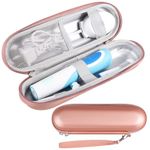 Electric Toothbrush Travel Case, Portable Electric Toothbrush Case Toothbrush Case with Accessories Storage, Electric Toothbrush Holder Toothbrush Covers for School Travel (Rose Gold)