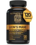 Organic Lion's Mane Mushroom Capsules - Nootropic Mushroom Supplements Formulated With 40% Polysaccharides & >20% Beta-Glucan! Immunomodulating Properties & A Potent Source Of Antioxidants. Supports Memory, Cognition & Brain Health - 120 Capsules