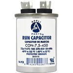 Appli Parts Run Capacitor for ac 7.5 Mfd uF (microfarads) 370 VAC or 450 VAC CBB65 Round Universal fit for hvac and other applications 2-1/2 in High 1-1/2 in Wide CON-7.5-450