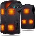 ARRIS Heated Vest for Men Size Adjustable Electric Heating Body Warm Gilet 7.4V Battery Powered for Winter Use