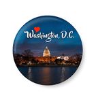 PEACOCKRIDE Love Washington D.C I Love with United States Series I I Souvenir l Travel I Fridge Magnet (Metal, Multicolour, 75mm)