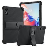 DUEDUE for UMIDIGI G1 Tab/G2 Tab 10.1 Inch Tablet Case, Soft Silicone Case with Adjustable Stand, Protective Android Tablet Cover Case for UMIDIGI G1/G2, Black