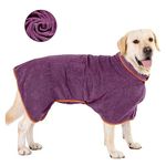 Yoyoxinfish Dog Drying Robe, Dog Robe with Velcro Closure, Microfiber Dog Bathrobe, Very Absorbent, Adjustable Collar and Waist Pet Towel,Quick Drying and Moisture Absorption to Prevent Pet Hair Loss