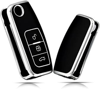 OFFCURVE Car Key Cover Car Key Case Key Fob Cover Car Key Protector 3 buttons Compatible with Ford Focus Mondeo Galaxy Fiesta Kuga Mustang Edge Fusion Escape Explorer C-Max S-Max MK4