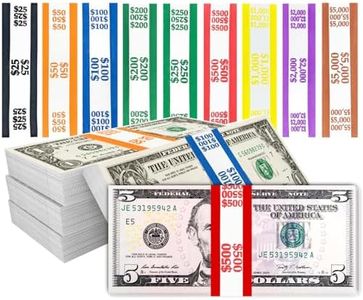 Money Bands Currency Sleeves Straps – Made in USA (Pack of 330) Self-Adhesive Assorted Money Wrappers for Bills Color Coded Wraps Meets ABA Standards, 7.5 x 1.25 inches – Counter Recyclable Kraft Pape