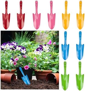 10 Pack Mini Colorful Metal Hand Shovel, Kids Teens Adults Trowel Set Garden Tools for Flower Soil Planting Digging Transplanting (11 x 3 Inch)