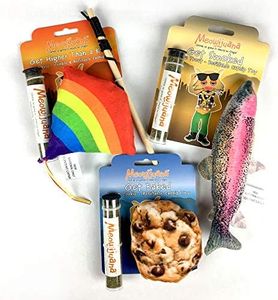 Meowijuana | Toy Bundle 2 | Get Higher Kite, Get Baked Cookie, and Get Smoked Fish | Promotes Play and Cat Health | Includes Organic Catnip | Feline and Cat Lover Approved