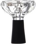 AGSDGAWD Hookah Bowl Phunnel Diamond-Shaped Glass Shisha Bowl Large Size, High-Temperature Resistant for Heat Management Systems Elevate Your Shisha Experience (Color : Black)