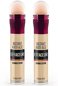 Maybelline New York - Lot de 2 Anti-cernes/Correcteur Fluide - Instant Anti-Age L’Effaceur - Teinte : Beige Rosé (01) - 2x 6,8 ml